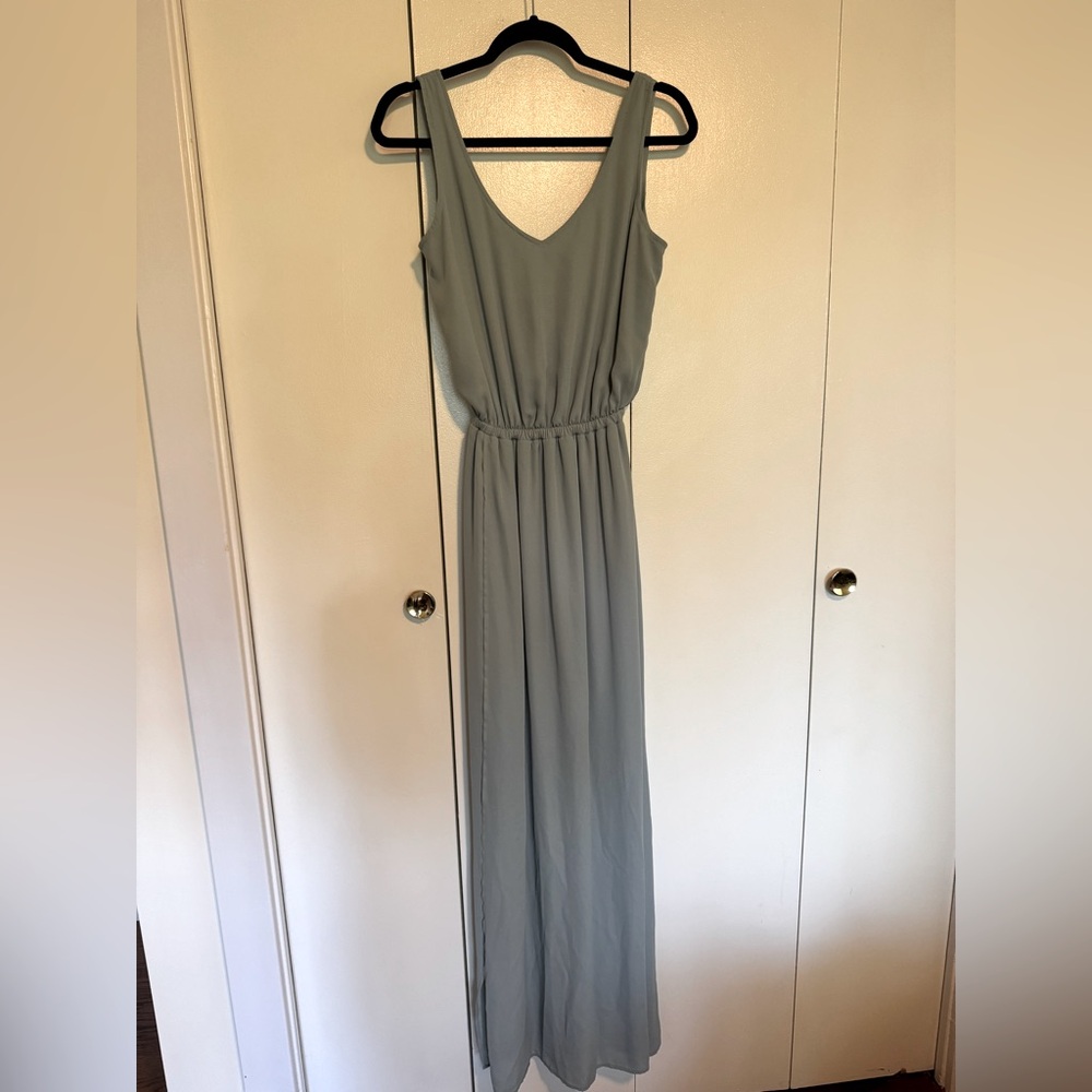 SHOW ME YOUR MUMU Elegant Kendall Dress in Silver Sage, Size Small